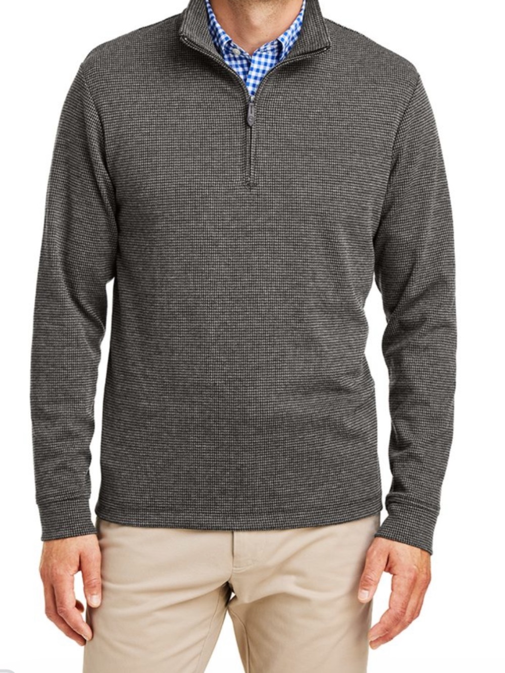 Vineyard Vines OTG Bluffs Quarter-Zip Pullover Houndstooth
